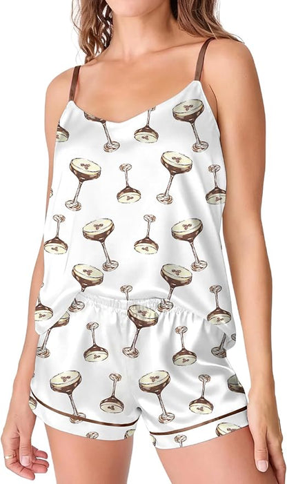 Graphic Satin Pajamas