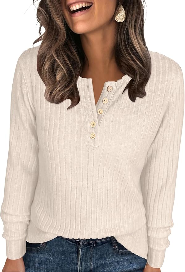 ANRABESS Ribbed Henley