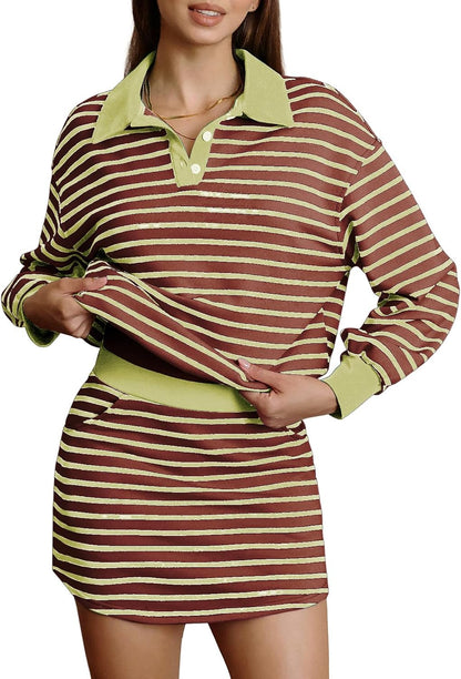 Cotton Sweatshirt Skort Set