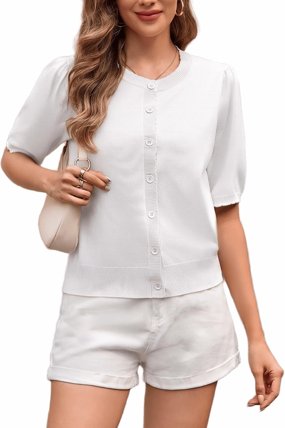 Puff Sleeve Cardigan