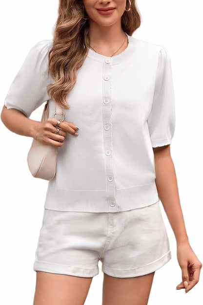Puff Sleeve Cardigan