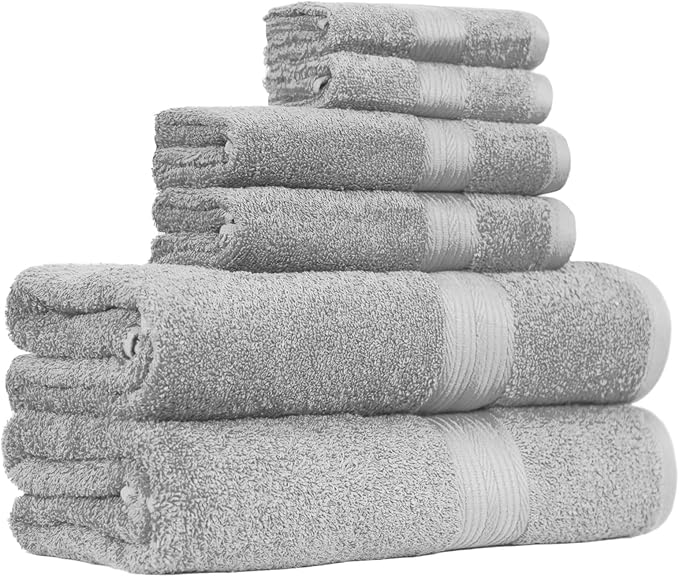 Amazon Basics Cotton Towel Set (6PC)