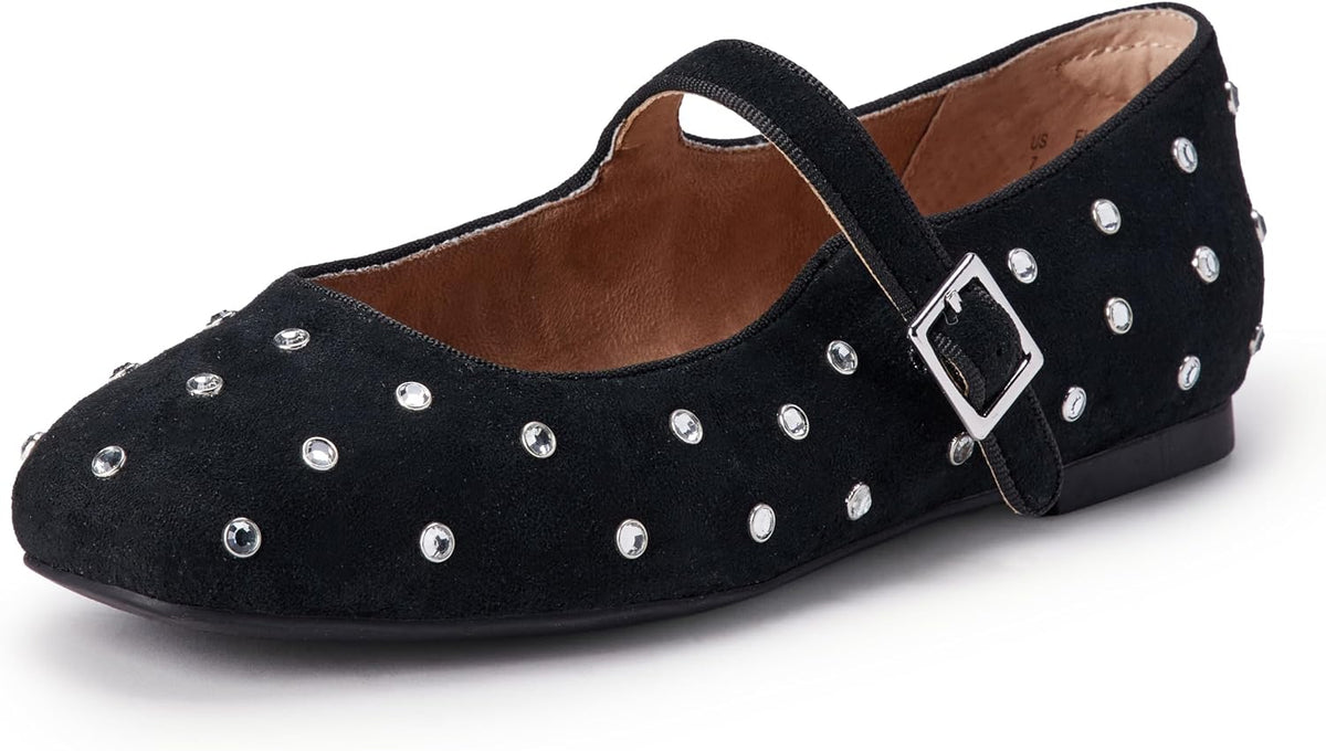 Studded Mary Jane Flat