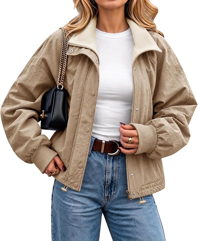 Fleece Lined Crop Jacket