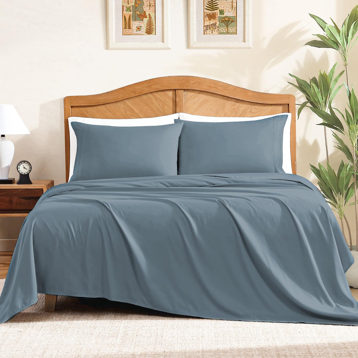 Slate Blue Queen Sheet Set