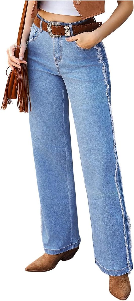 Patchwork Wide Leg Jeans