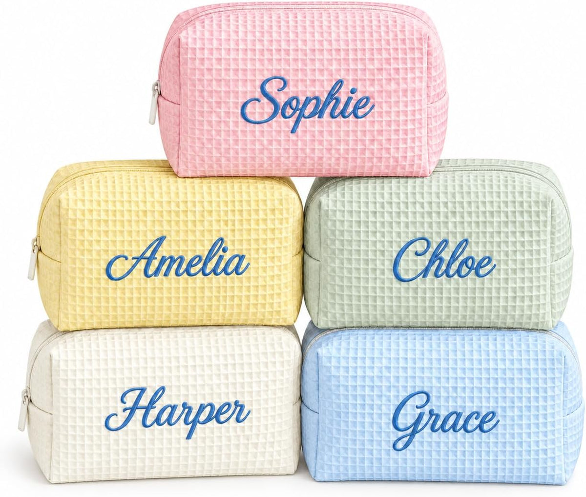 Embroidered Cosmetic Pouch
