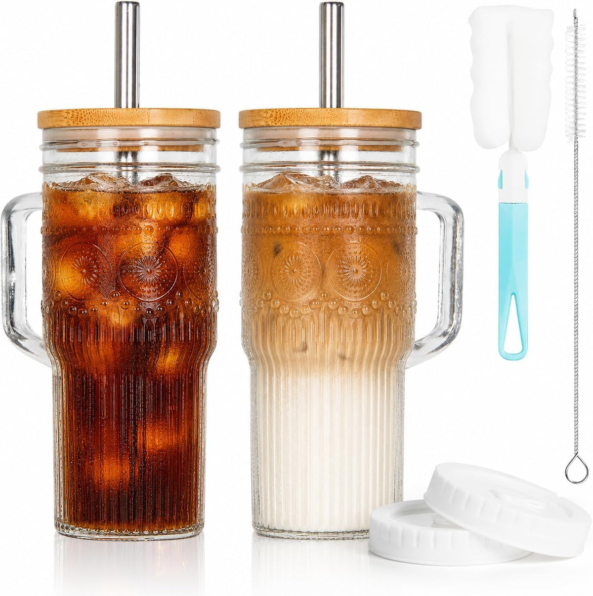 Glass Coffee Tumbler (2PK)