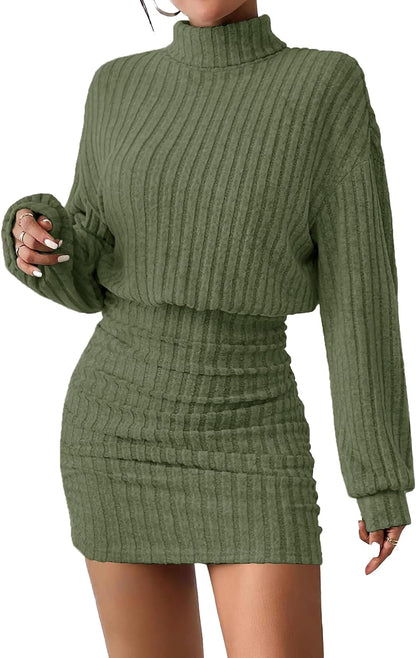 Mock Neck Sweater Dress