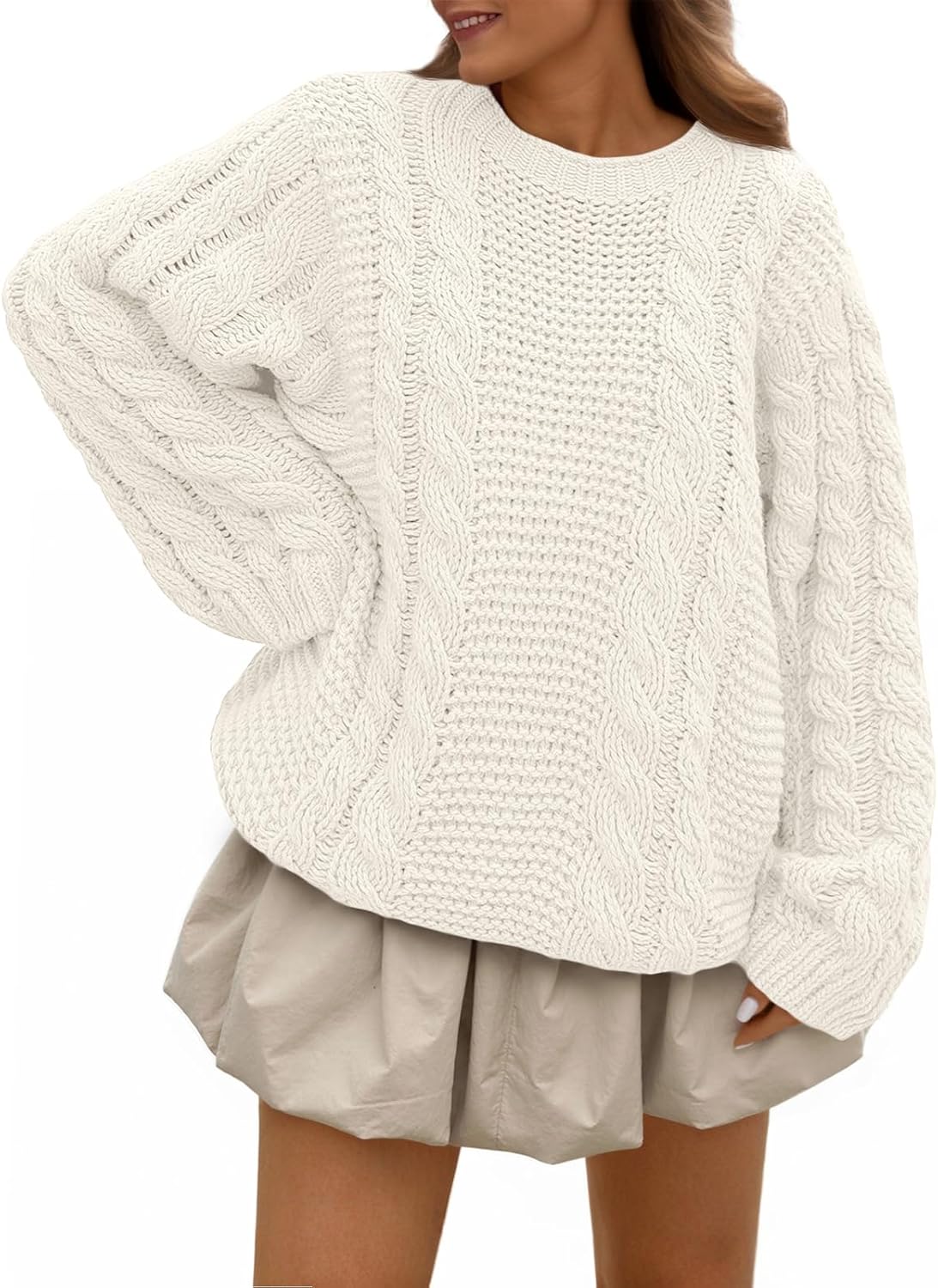 Oversized Cable Knit Sweater
