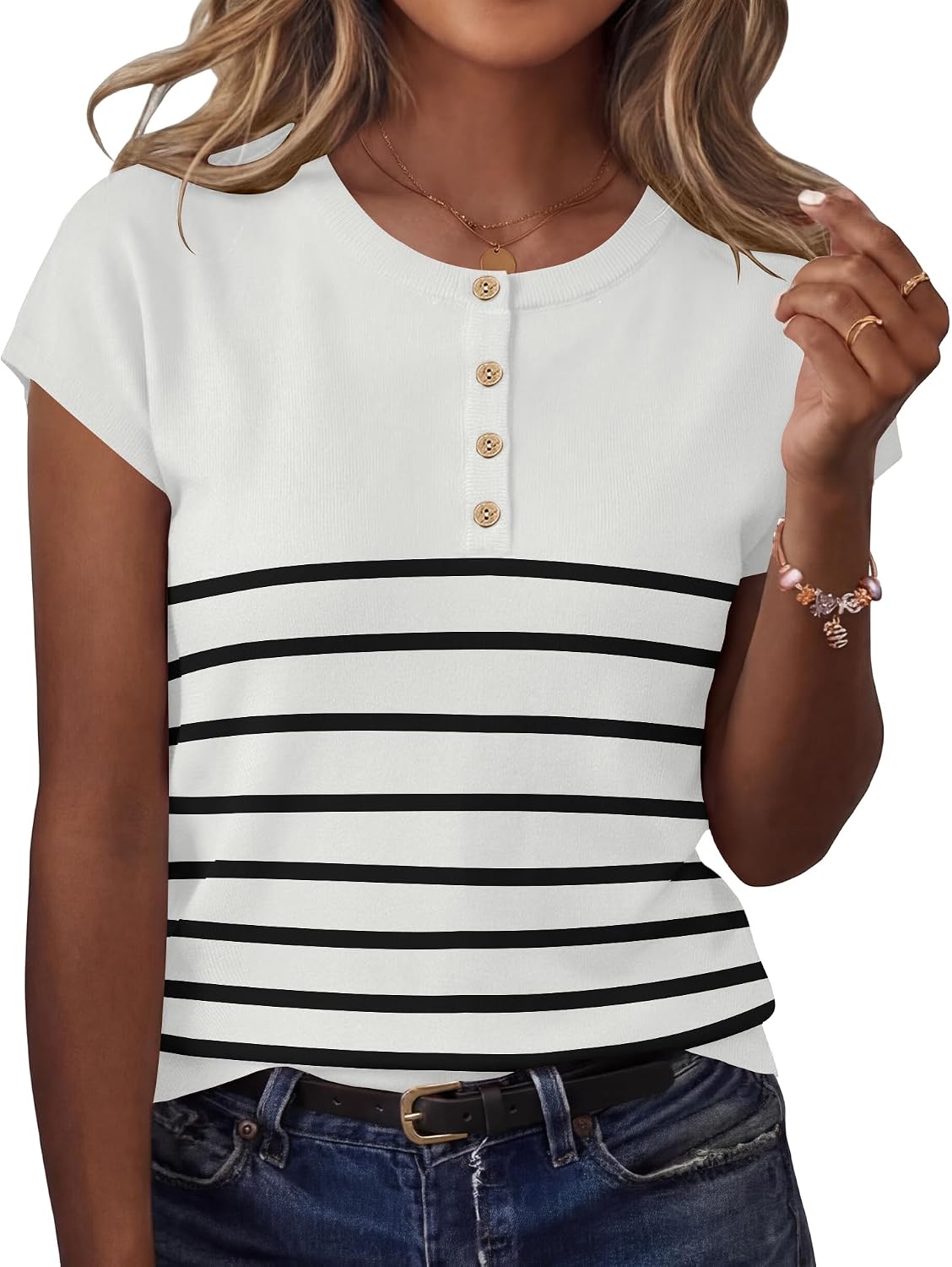 Cap Sleeve Sweater Top