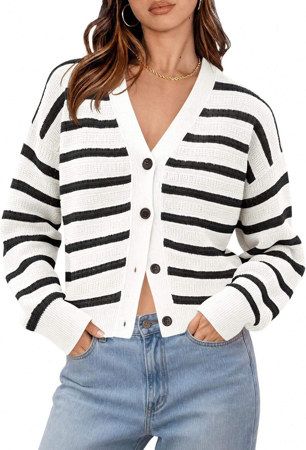 Stripe Knit Cardigan