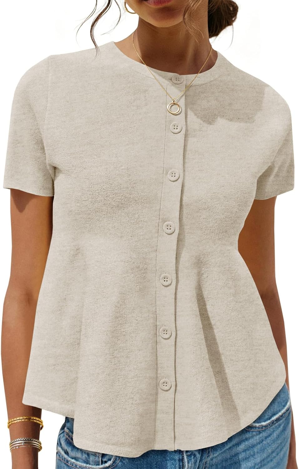 Peplum Knit Cardigan