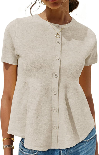 Peplum Knit Cardigan