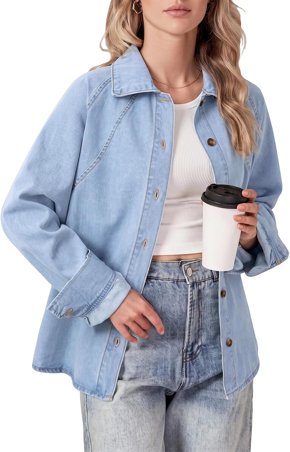 Denim Button-Down Shirt