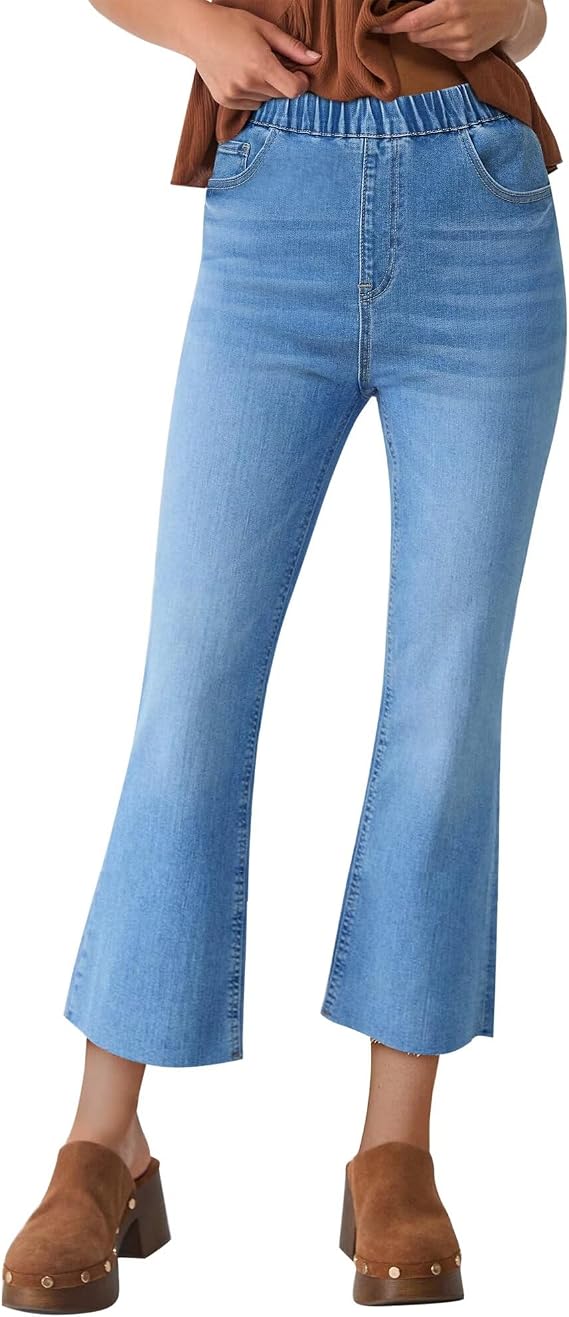 Flare Elastic Waist Jeans