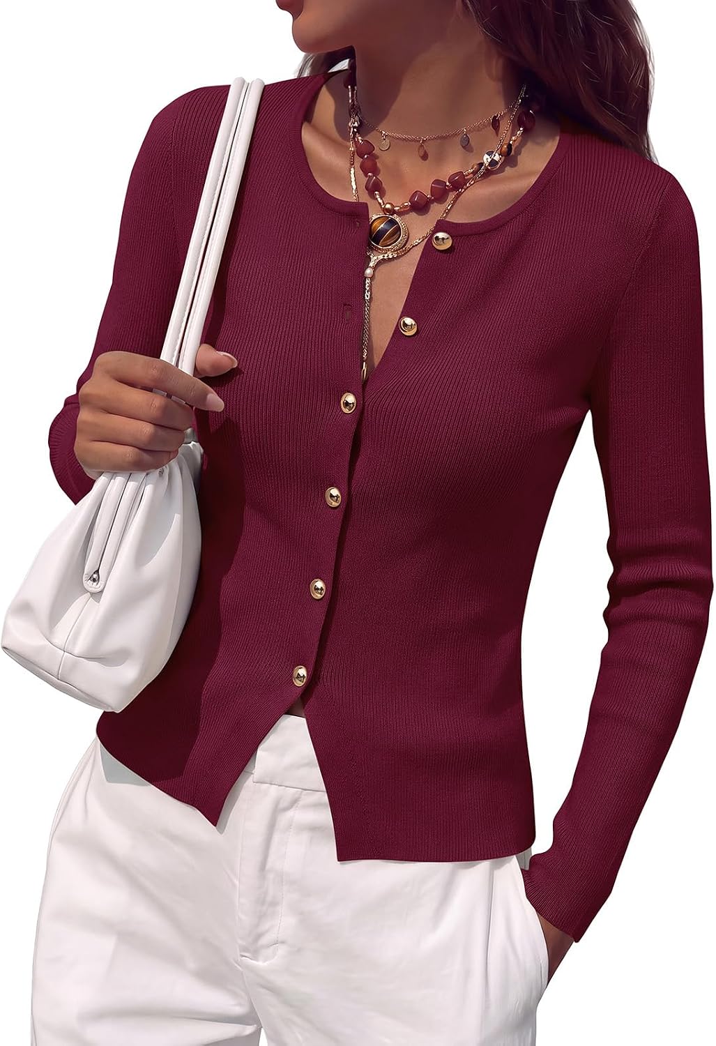 Slim Fit Ribbed Cardigan