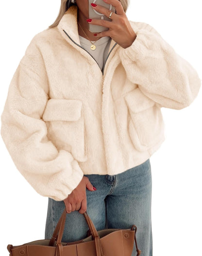 Cropped Faux Fur Jacket