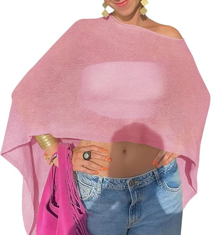 Sheer Poncho Top