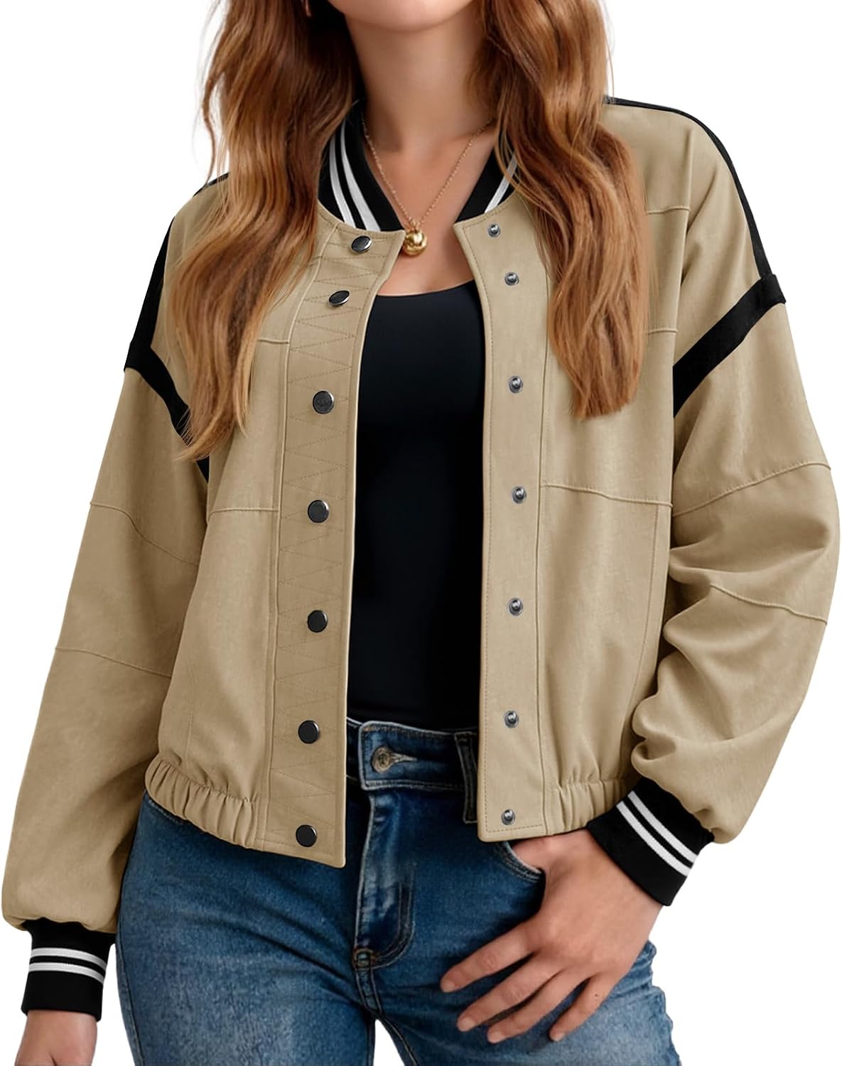 Cropped Bomber Jacket