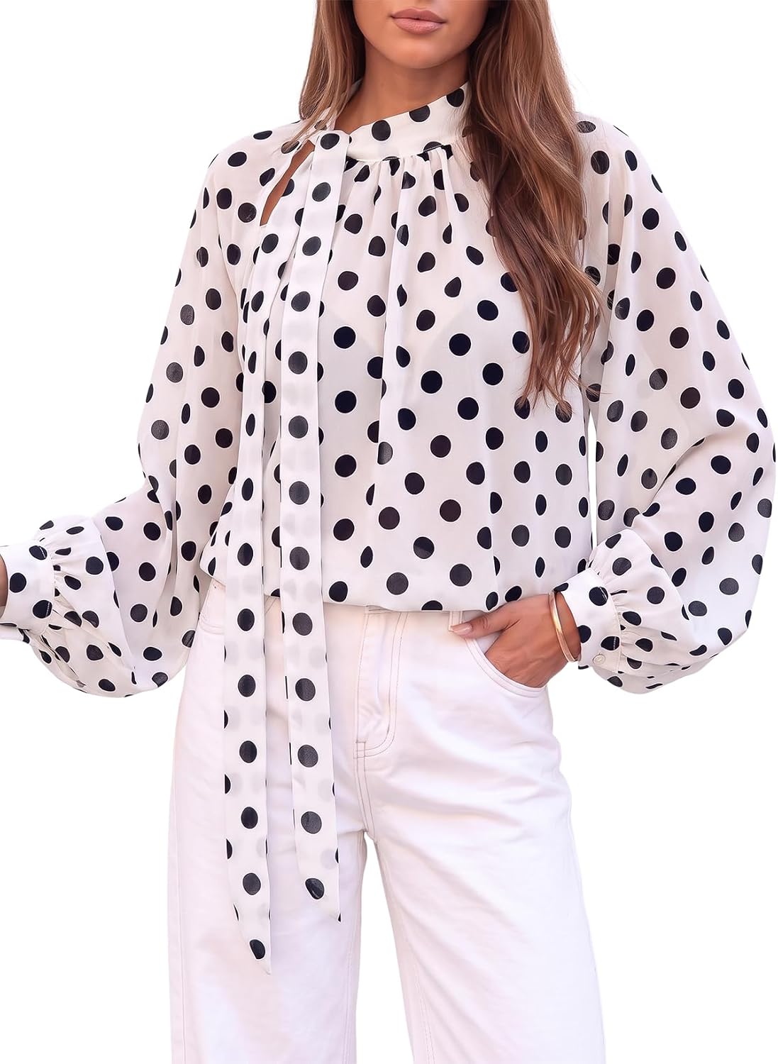 Pleated Chiffon Blouse