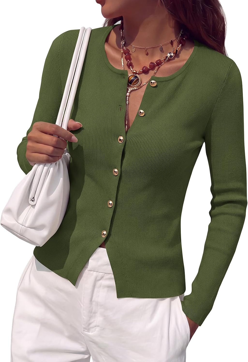 Slim Fit Ribbed Cardigan