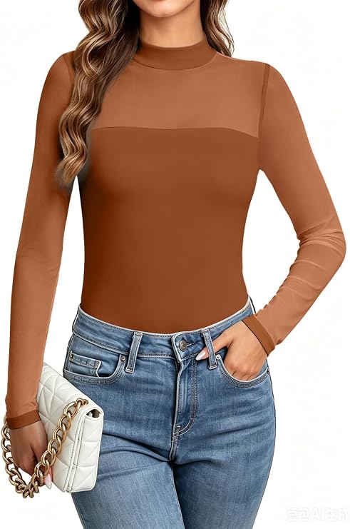 Mesh Long Sleeve Top
