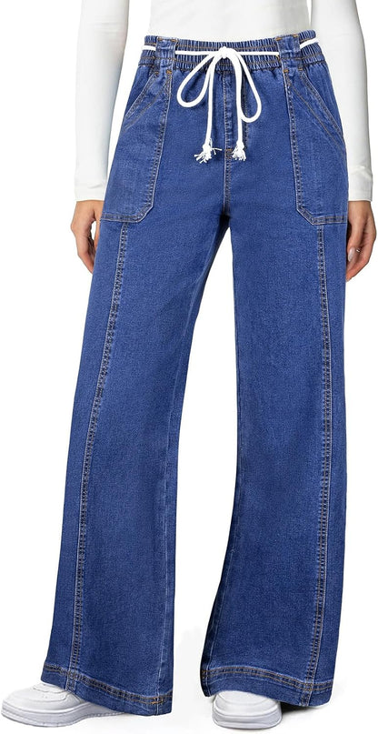 Wide Leg Denim Jeans