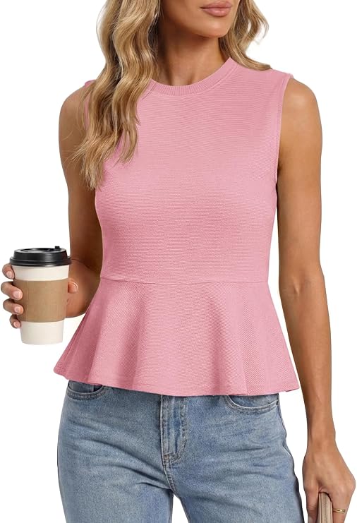 Sleeveless Ribbed Blouse