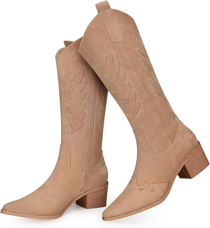 Suede Cowboy Boots