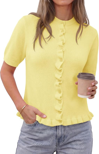 Ruffle Cardigan