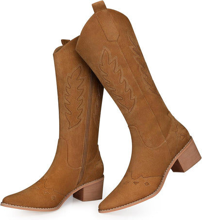 Suede Cowboy Boots