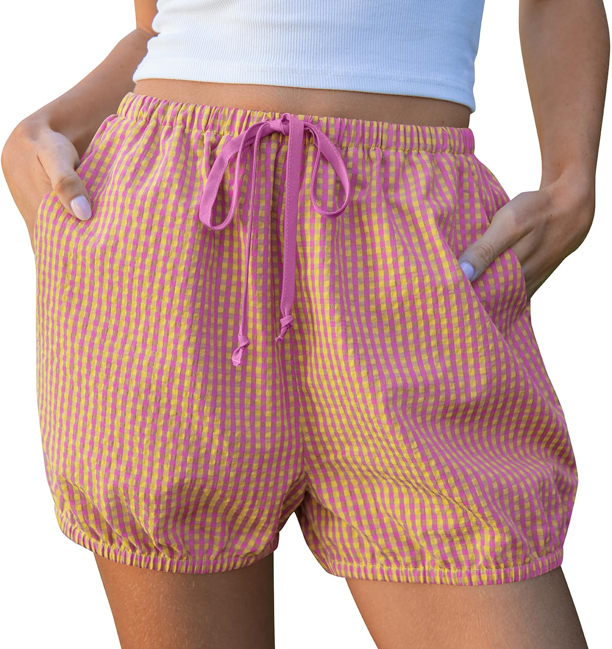 Balloon Gingham Shorts