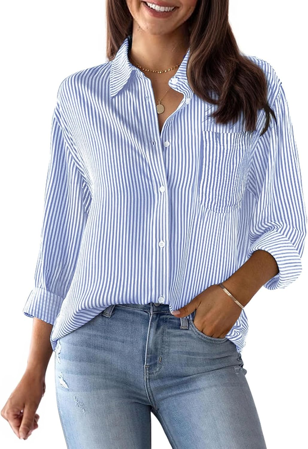 Cotton Pin Stripe Shirt