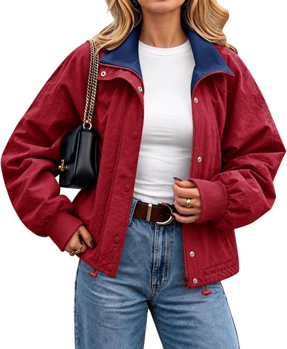 Fleece Lined Crop Jacket