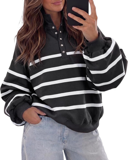 Striped Oversized Sweatshirt