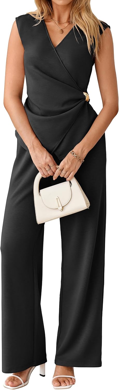 V Neck Dressy Set