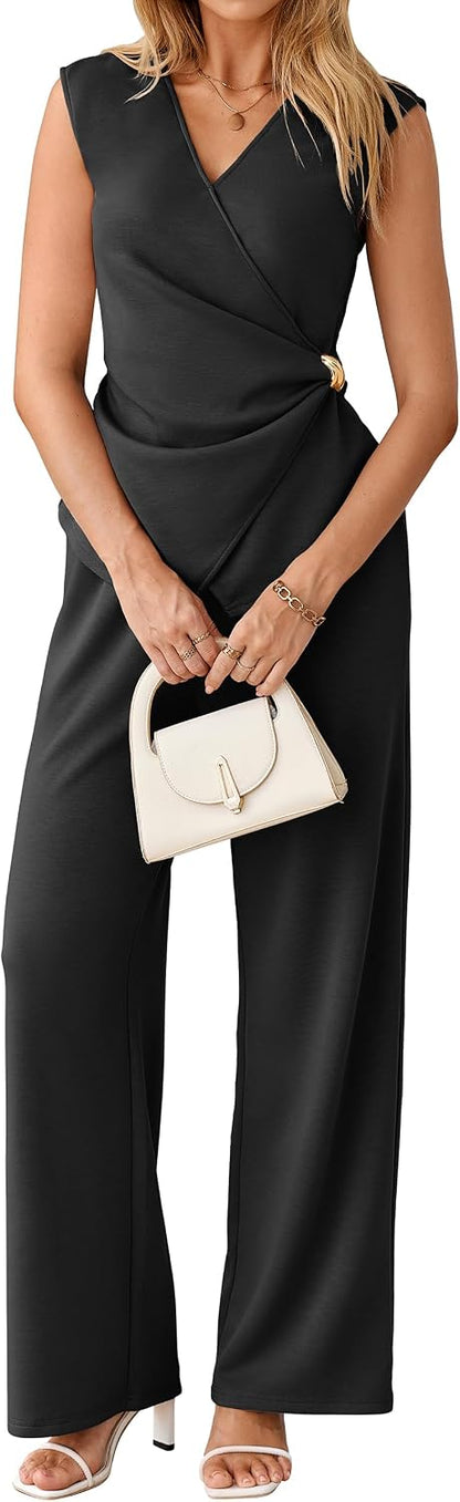 V Neck Dressy Set