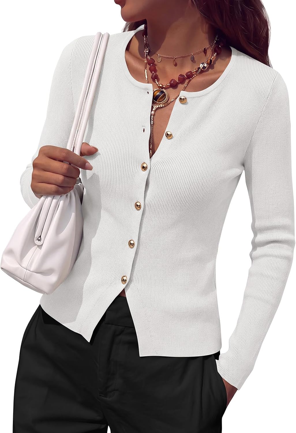 Slim Fit Ribbed Cardigan