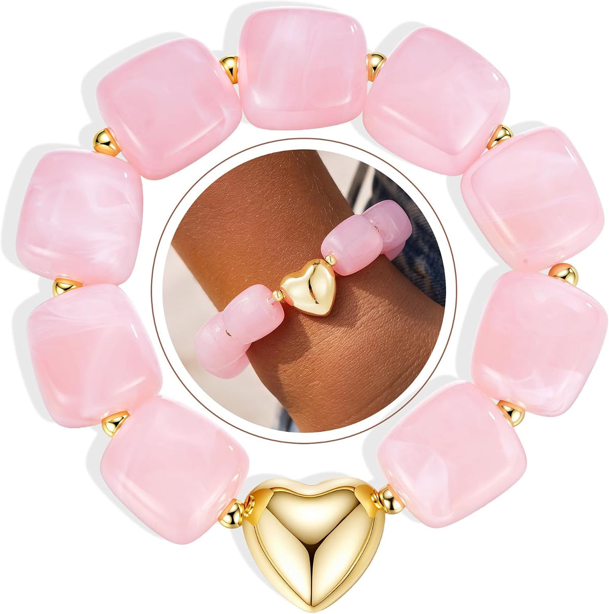 Beaded Heart Bracelet
