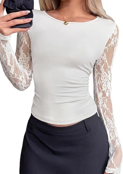 Lace Long Sleeve Blouse