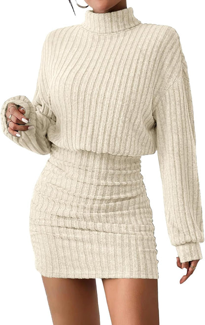 Mock Neck Sweater Dress