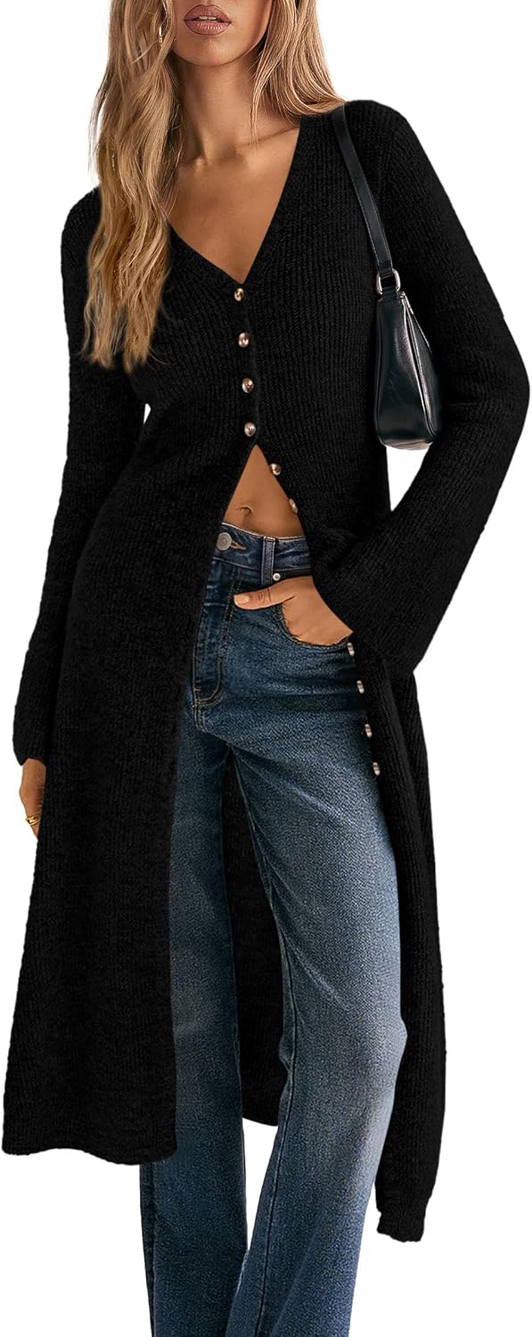 Long Bell Sleeve Cardigan