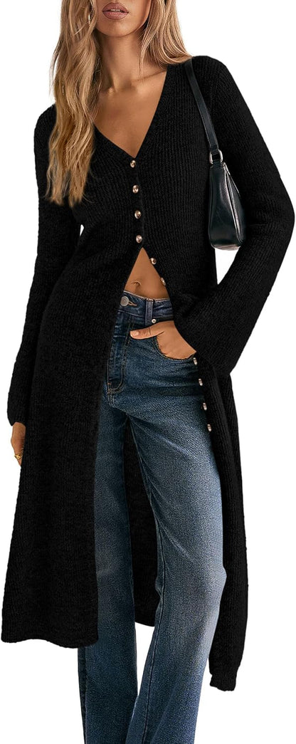 Long Bell Sleeve Cardigan