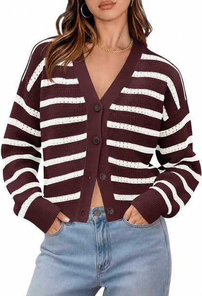 Stripe Knit Cardigan