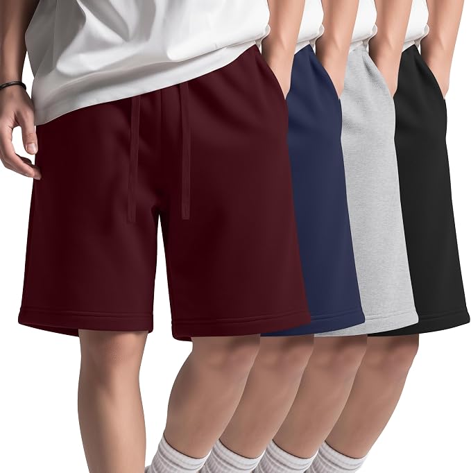 Boys Athletic Basketball Shorts (4PK)