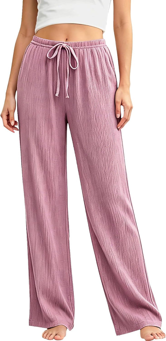 Crinkle Wide Leg Trousers