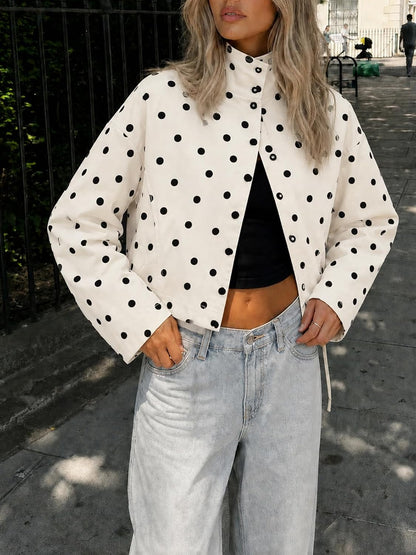 Polka Dot Crop Jacket