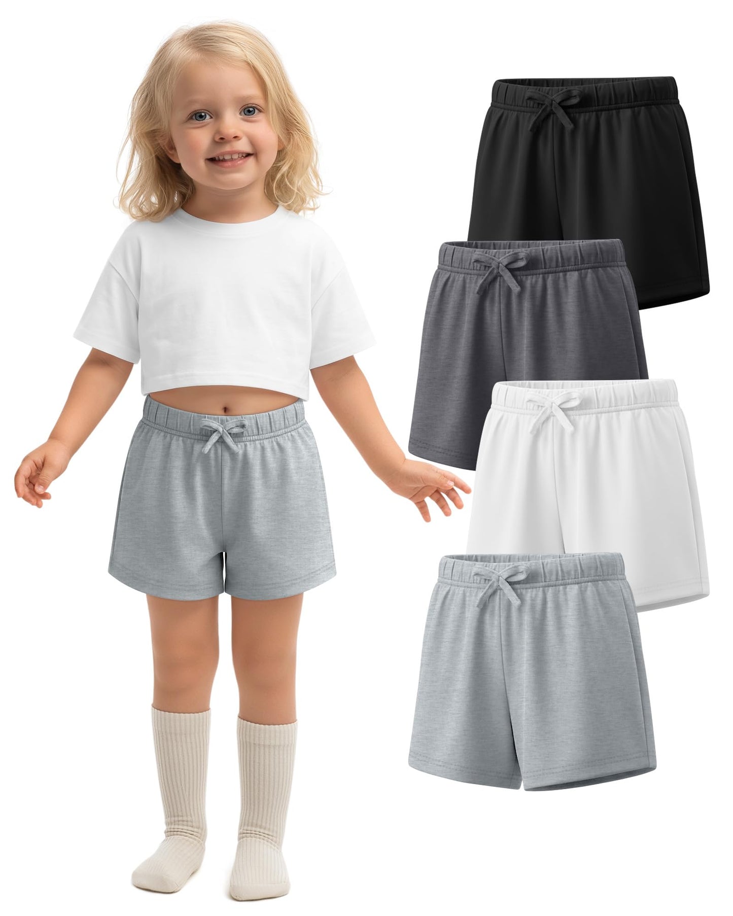 Girls Athletic Shorts (4PK)