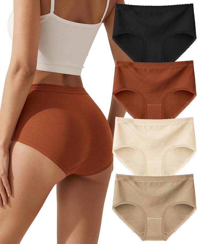 High Waisted Cotton Underwear